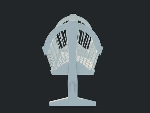 3d rendering of a white bed isolated on a black dark background Stock Illustration