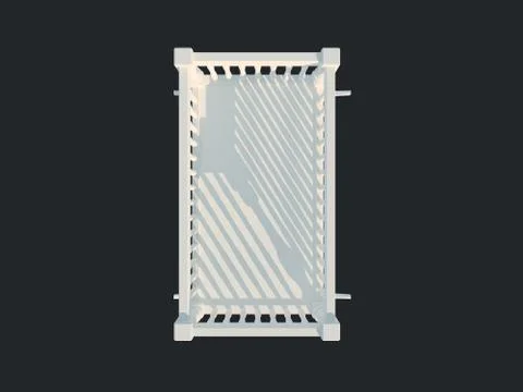 3d rendering of a white bed isolated on a black dark background Stock Illustration