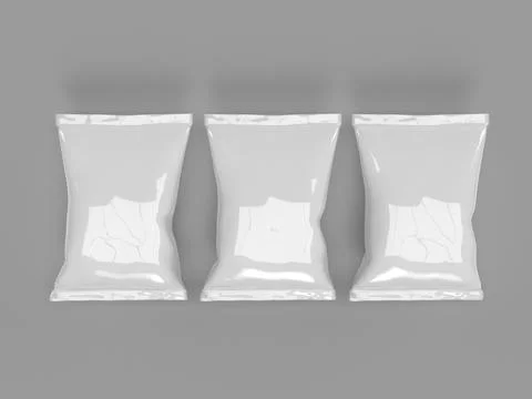 3D rendering of white blank packaging isolated on gray background 스톡 일러스트