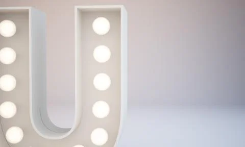 3d rendering white bulb type background illustration Stock Illustration