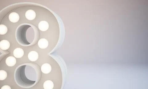 3d rendering white bulb type background illustration Stock Illustration