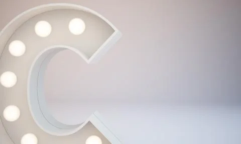 3d rendering white bulb type background illustration Stock Illustration