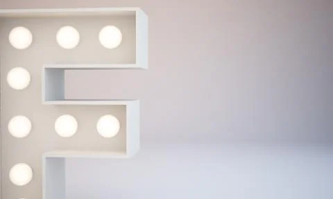 3d rendering white bulb type background illustration Stock Illustration