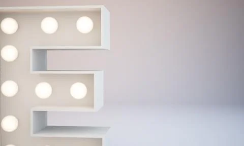 3d rendering white bulb type background illustration Stock Illustration