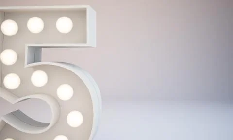 3d rendering white bulb type background illustration Stock Illustration