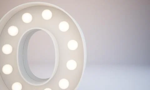 3d rendering white bulb type background illustration Stock Illustration