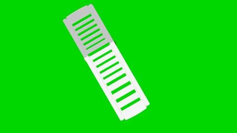 3d rendering of a white chair isolated on green top view Stock Illustration