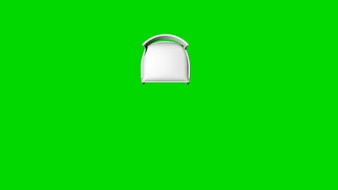 3d rendering of a white chair isolated on green top view Stock Illustration