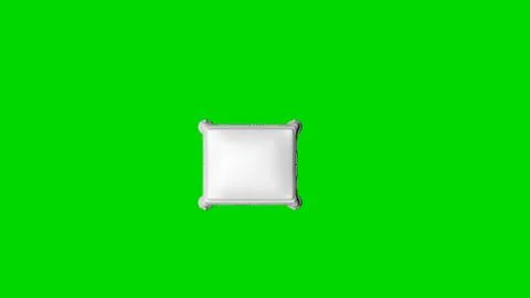 3d rendering of a white chair isolated on green top view Stock Illustration