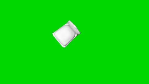 3d rendering of a white chair isolated on green top view Stock Illustration