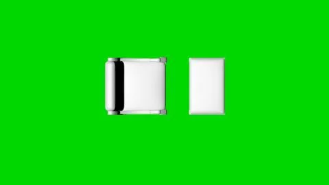 3d rendering of a white chair isolated on green top view Stock Illustration