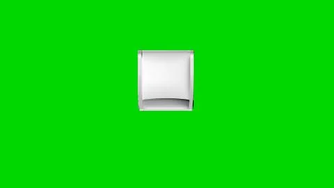 3d rendering of a white chair isolated on green top view Stock Illustration