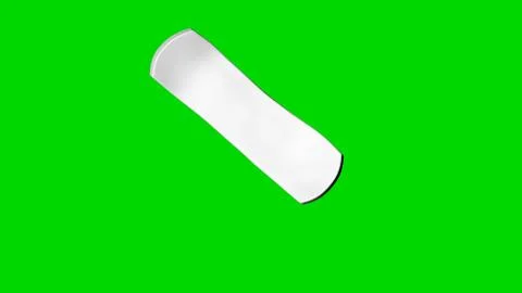 3d rendering of a white chair isolated on green top view Stock Illustration