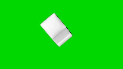 3d rendering of a white chair isolated on green top view Stock Illustration