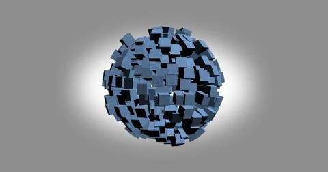 3D rendering of white cubes with nice background color 스톡 일러스트