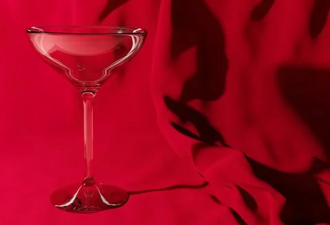 3D rendering white glass with red drape Stock Illustration