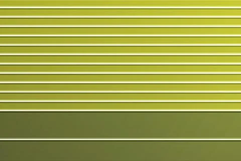 3d rendering, white horizontal line structure on green plastic wall surface, Stock Illustration