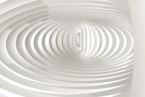 3d rendering, white interior building structure Stock Illustration