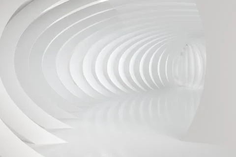 3d rendering, white interior building structure Ilustración de archivo