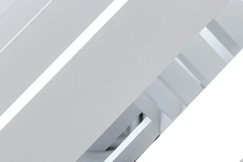 3d rendering, white interior building structure Stock Illustration