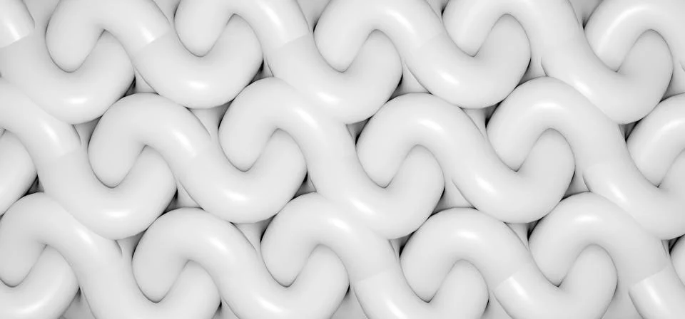3d rendering white knots background Stock Illustration