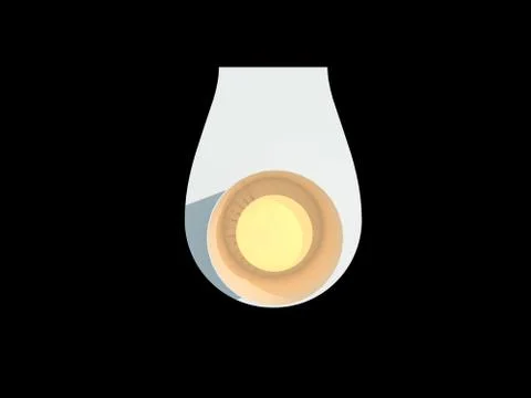 3d rendering of a white lamp pendant isolated on a black background Stock Illustration