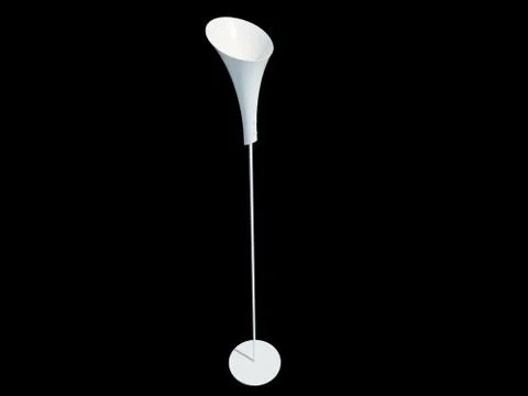 3d rendering of a white lamp pendant isolated on a black background Stock Illustration