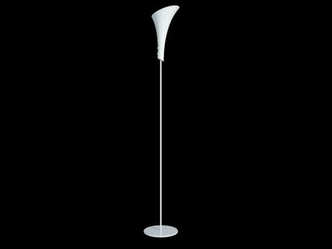 3d rendering of a white lamp pendant isolated on a black background Stock Illustration