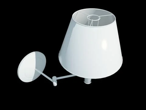 3d rendering of a white lamp pendant isolated on a black background Stock Illustration