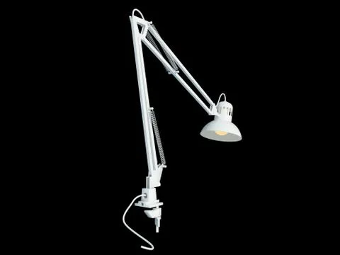 3d rendering of a white lamp pendant isolated on a black background Stock Illustration