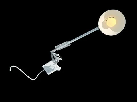3d rendering of a white lamp pendant isolated on a black background Stock Illustration