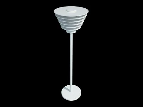 3d rendering of a white lamp pendant isolated on a black background Stock Illustration
