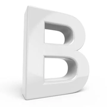 3D rendering white letter B Stock-Illustration
