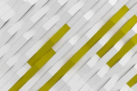 3D rendering of white matte plastic waves with colored elements Illustrazione stock