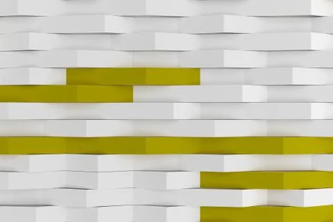 3D rendering of white matte plastic waves with colored elements イラスト素材