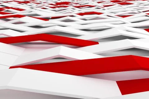 3D rendering of white matte plastic waves with colored elements イラスト素材