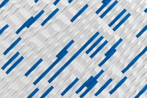 3D rendering of white matte plastic waves with colored elements Stockillustratie