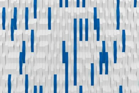 3D rendering of white matte plastic waves with colored elements 스톡 일러스트