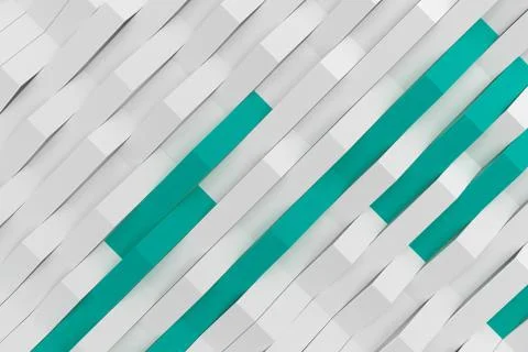 3D rendering of white matte plastic waves with colored elements イラスト素材