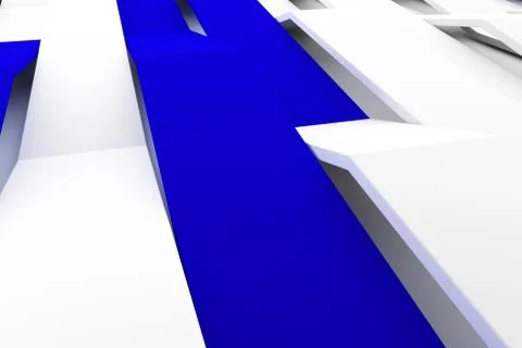 3D rendering of white matte plastic waves with colored elements イラスト素材