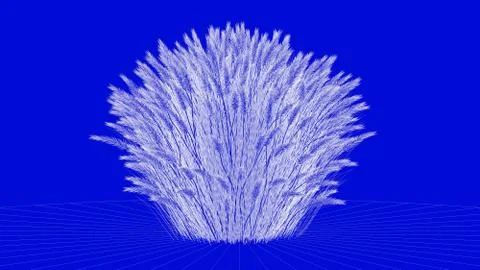 3d rendering of a white outlined tree on a blue background イラスト素材
