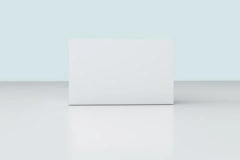 3d rendering, white packing boxes with white background Illustrazione stock