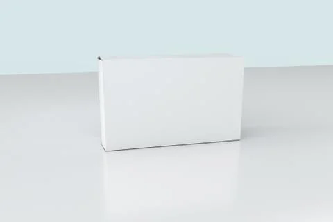 3d rendering, white packing boxes with white background 스톡 일러스트