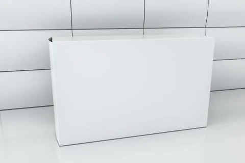 3d rendering, white packing boxes with white background 스톡 일러스트