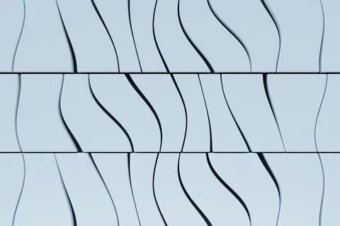 3D rendering. White  pattern of different shapes. Minimalistic pattern of sim Stock Photos