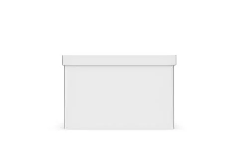 3d rendering of a white rectangle box with a closed lid on white background イラスト素材