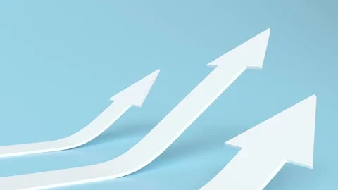 3d rendering of white rising arrow for business planning new strategy. growin Stock Footage 209474589