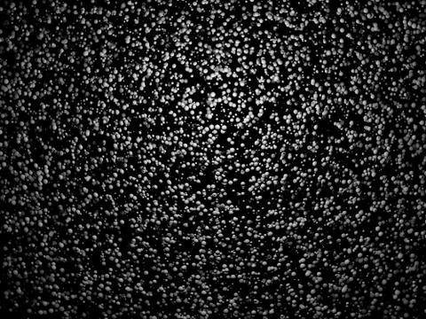 3d rendering of white spheres on a dark background Stock Illustration