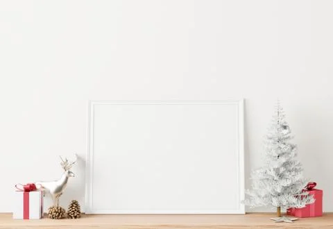 3D rendering white square gift box and metallic pink golden bow-ribbon concep Stock Illustration