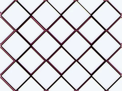 3D rendering white tiles wall background Stock-Illustration